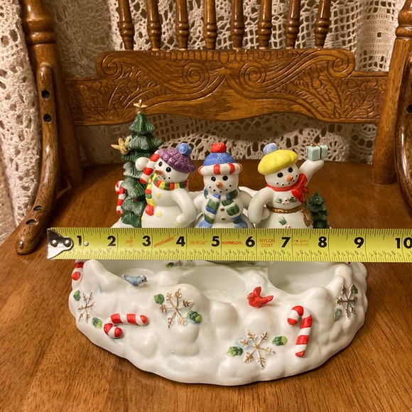 Vintage PartyLite Snowball Snowman Winter Holiday Tea Light Votive Candle Holder - Picture 16 of 17